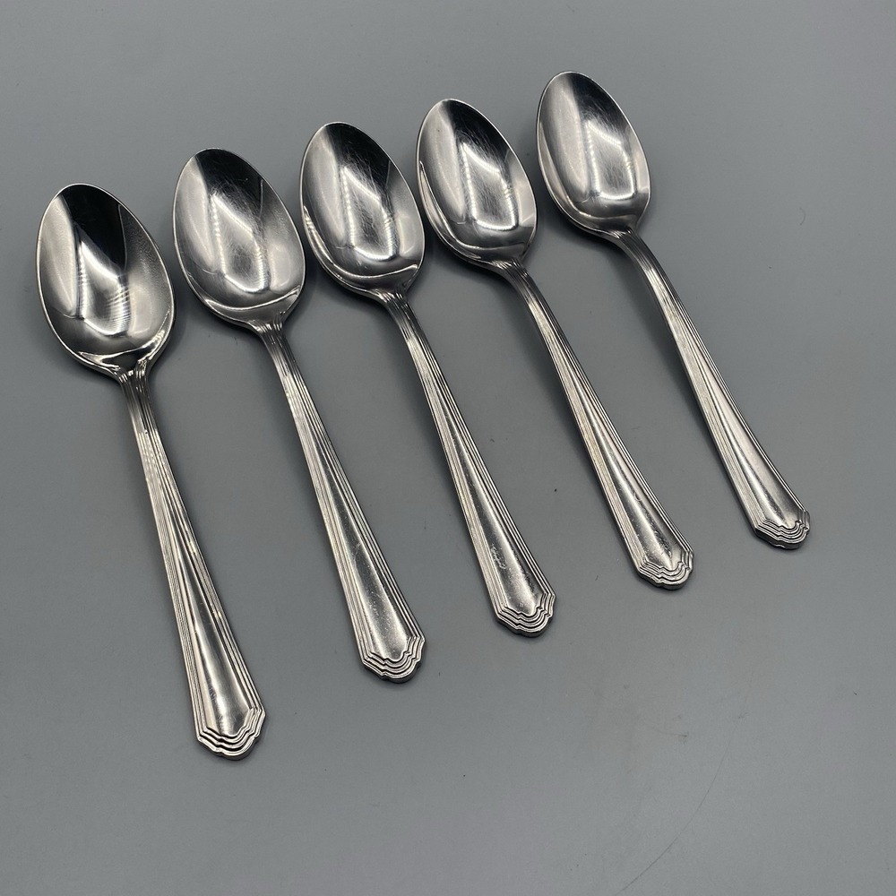 Lenox‎ ARCHWAY Oval Soup Spoons 5pcs Stainless Flatware 18/10 Place Table